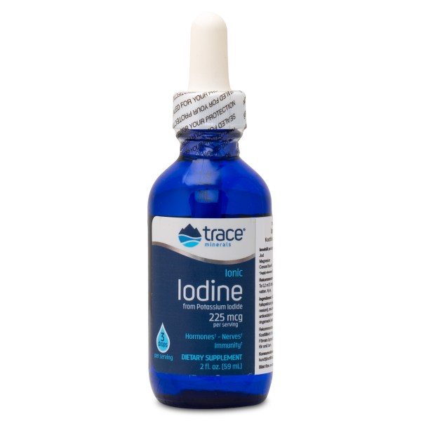 Trace Minerals Liquid Ionic Iodine from Potassium Iodide (225 mc, 59 ml | Vitamin & Mineraltillskott - Mineraler - Jod | Gymkraft