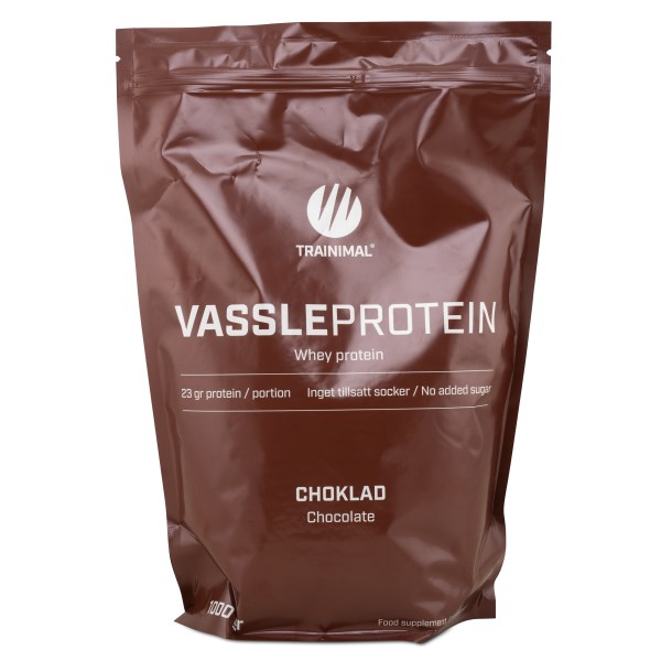 Trainimal Vassleprotein, Choklad, 1 kg