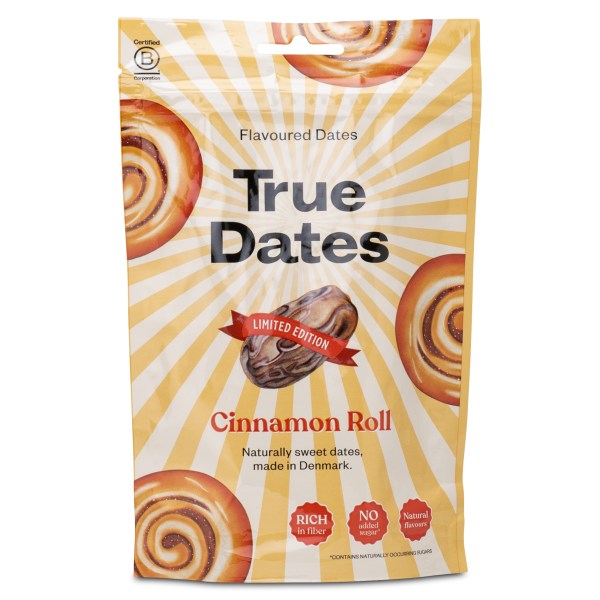True Dates, Cinnamon Roll, 100 g | Livsmedel - Torkade frukter & Bär | Gymkraft