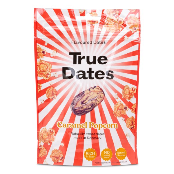True Dates, Caramel Popcorn, 100 g | Livsmedel - Torkade frukter & Bär | Gymkraft