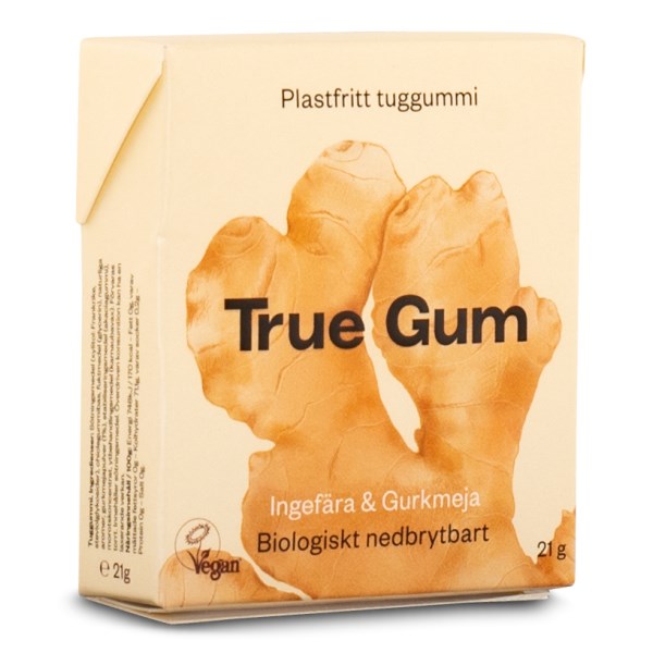 True Gum Tuggummi, 1 st, Ginger & Turmeric