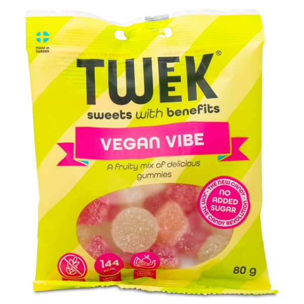 Tweek Gummies Vegan, 80 g, Vegan Vibes | Livsmedel - Godis & Snacks - Godis | Gymkraft
