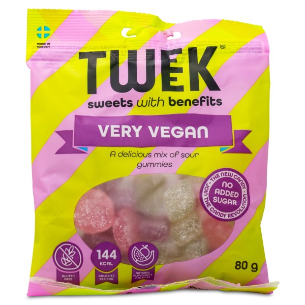 Tweek Gummies Vegan, 80 g, Very Vegan | Livsmedel - Godis & Snacks - Godis | Gymkraft