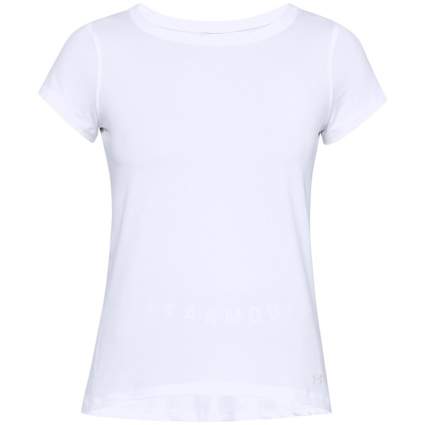 Under Armour Womens Heatgear Armour Short Sleeve Shirt S White