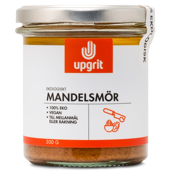 Upgrit Mandelsmör EKO, 300 g | Livsmedel - Till Skafferiet - Nötsmör & Chokladkräm | Gymkraft