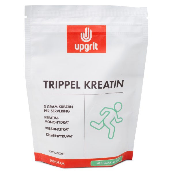 Upgrit Trippel Kreatin, Äpple, 300 g | Träningstillskott - Före Träning - Kreatin | Gymkraft
