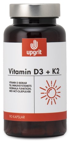 Miniatyrbild Upgrit Vitamin D3 + K2, 90 kaps