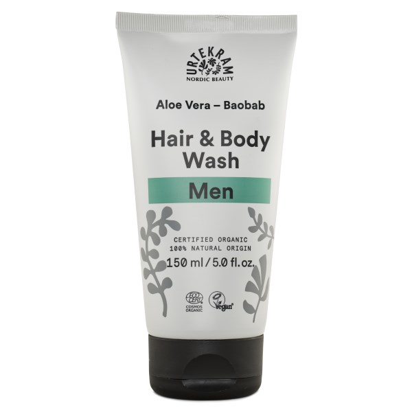 Urtekram Men Aloe Vera Baobab Hair & Body Wash, 150 ml