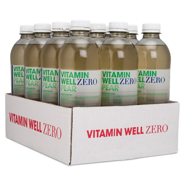 Vitamin Well Zero, Pear, 12-pack