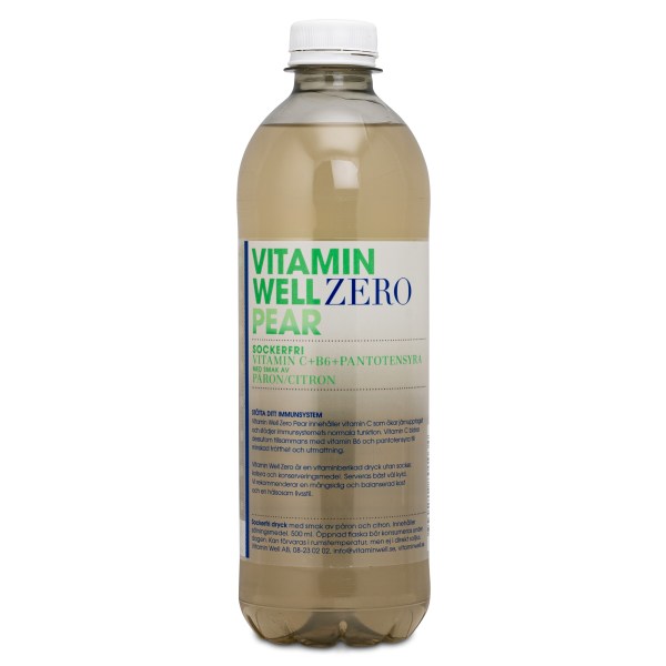 Vitamin Well Zero, Pear, 500 ml