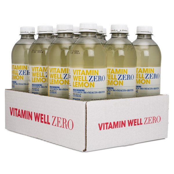 Vitamin Well Zero, Lemon, 12-pack