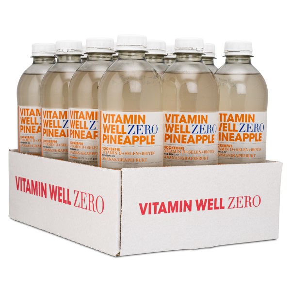 Vitamin Well Zero, Pineapple, 12-pack