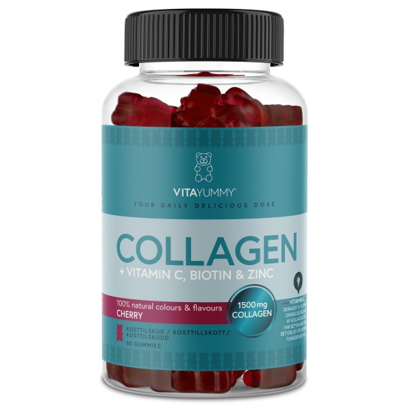 VitaYummy Collagen, Cherry, 60 Gummies | Hälsa - Kollagen | Gymkraft