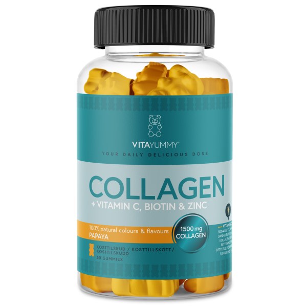 VitaYummy Collagen, Papaya, 60 Gummies | Hälsa - Kollagen | Gymkraft