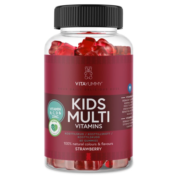 VitaYummy Kids Multi, Strawberry, 60 Gummies | Vitamin & Mineraltillskott - Vitaminer - Multivitamin | Gymkraft