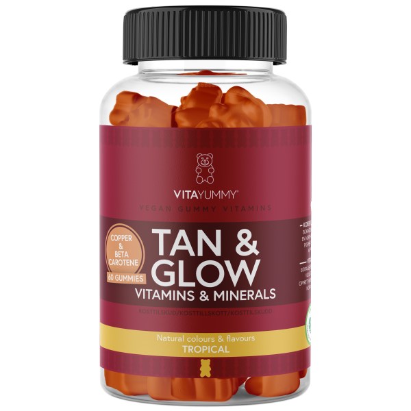 VitaYummy Tan & Glow, Tropical, 60 Gummies | Hälsa - Hår, hud & naglar | Gymkraft