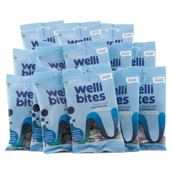 Wellibites Extra Salt Saltlakrits 15-pack