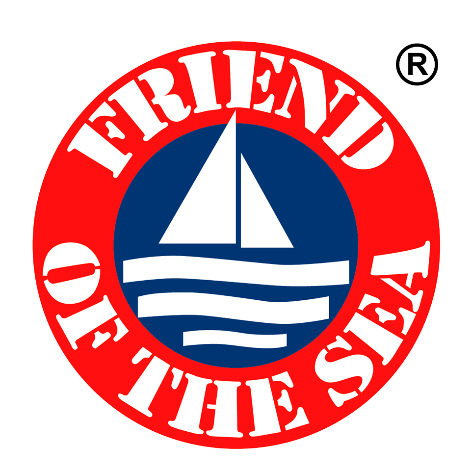Friend of the Sea hållbara märkning för miljövänligt fiske och vattenbruk. 
