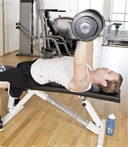 Hantelpress slutposition