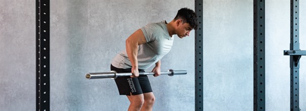 Skivstngsrodd (barbell bent-over row)