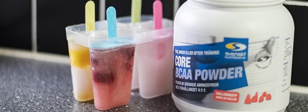 BCAA-isglass med hallon