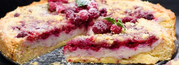 Recept: Hallonpaj med proteinkrm