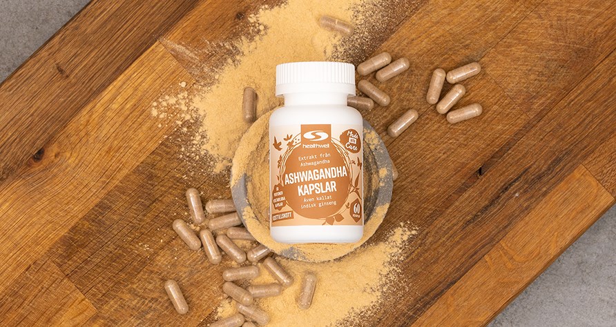 Healthwell Ashwagandha innehller ett hgdoserat ashwagandhaextrakt.