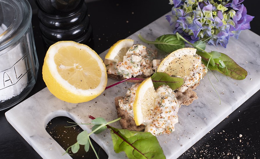 Vegansk skagenrra p knckebrd