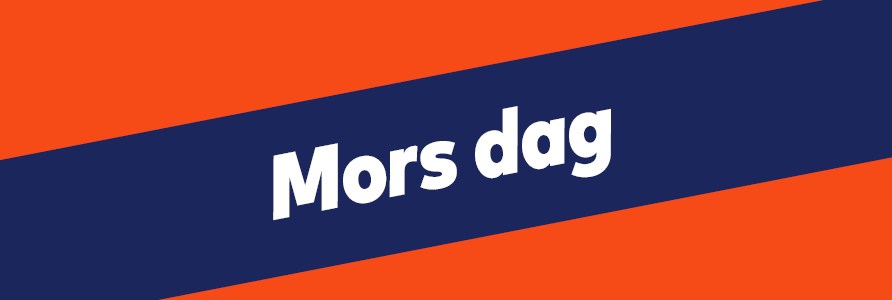 Bild i bltt och rtt med texten "Mors dag"