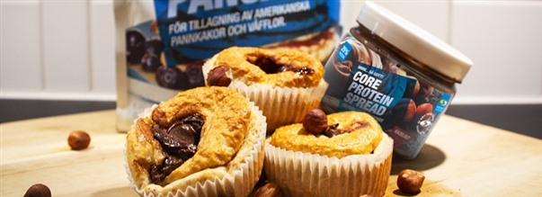 Recept: Proteinrika muffins med chokladfyllning 