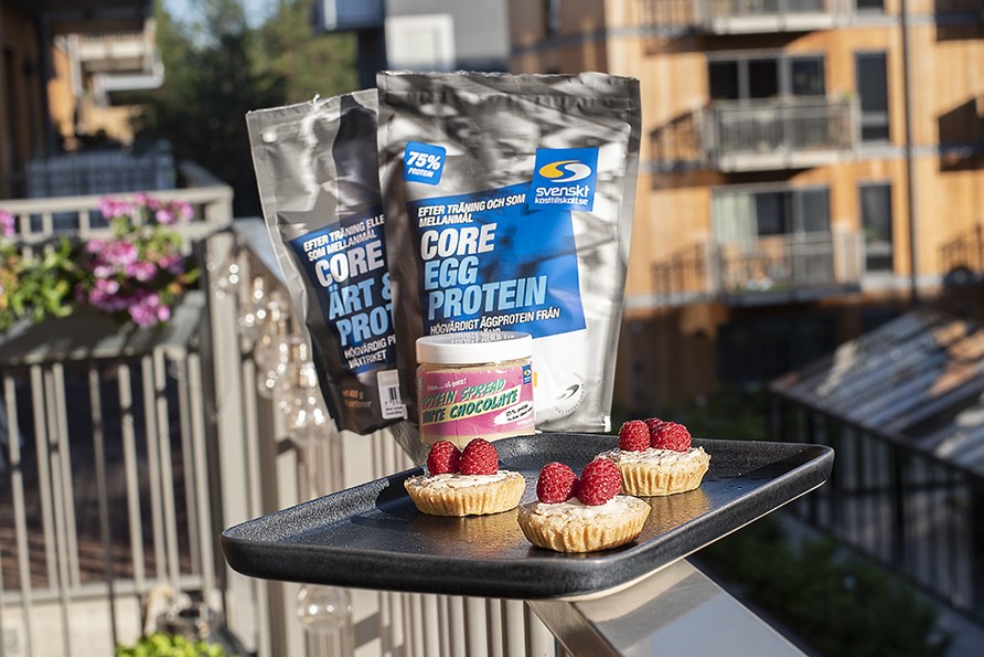 Goda somriga bakelser fyllda med protein och godsaker