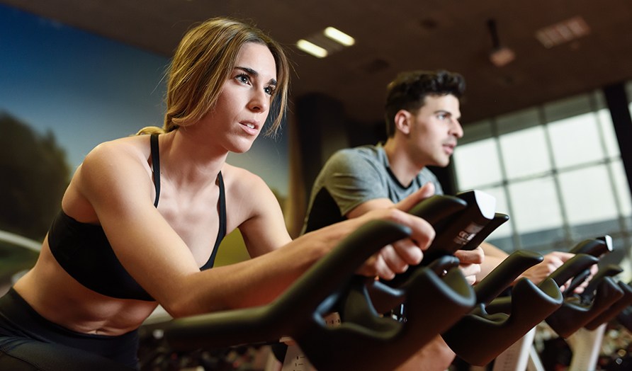 Träning på cykel Träning på cykel