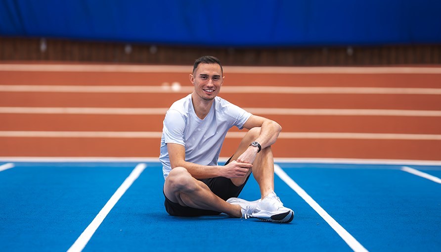 Portrtt p Thobias Montler, friidrottare.