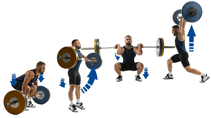 En man visar de olika momenten i en stt.