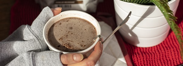 Proteinrik varm choklad