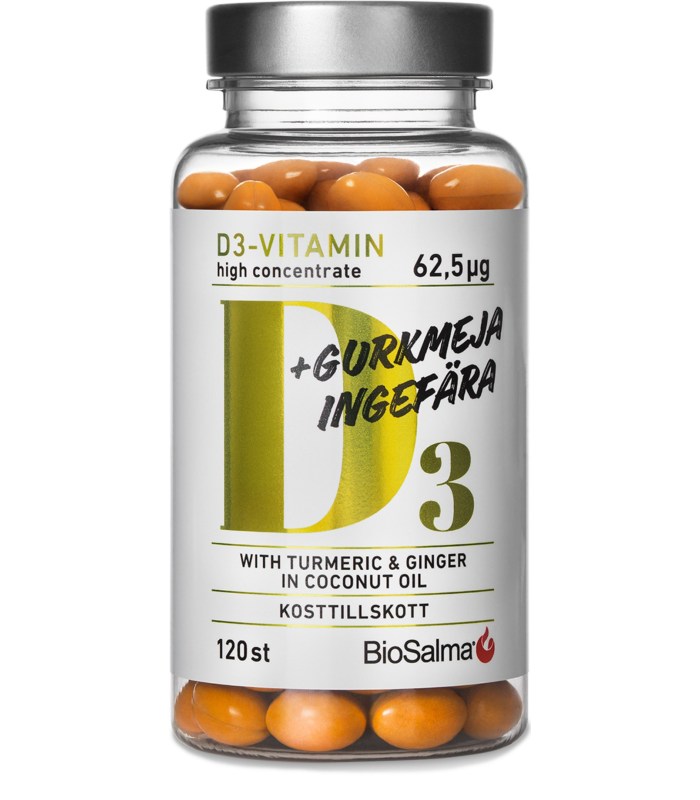 BioSalma D3 62,5 ug + Gurkmeja Ingefära