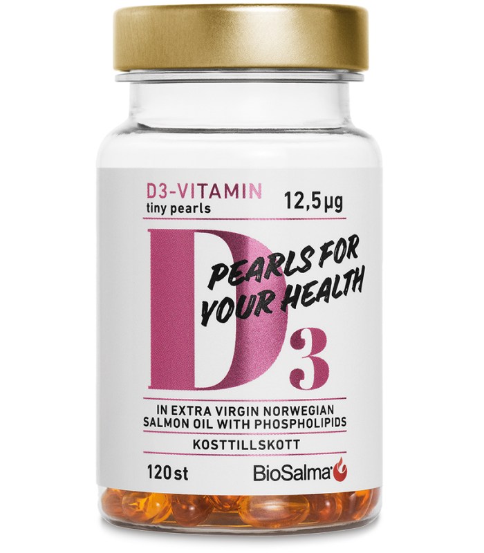 BioSalma D3-vitamin 12,5 ug Tiny Pearls 