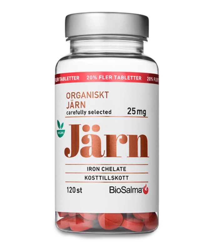 BioSalma Organiskt Järn 25mg Kelaterat