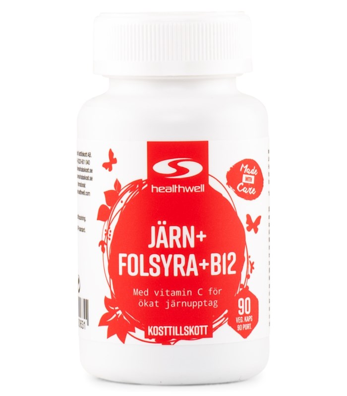 Healthwell Järn, Folsyra, B12