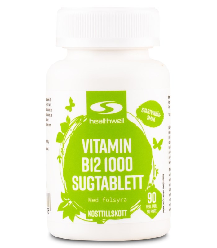 Healthwell Vitamin B12 1000 Sugtabletter
