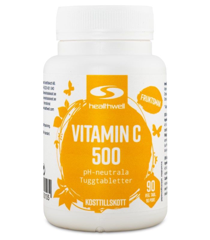 Healthwell Vitamin C 500 Tuggtabletter