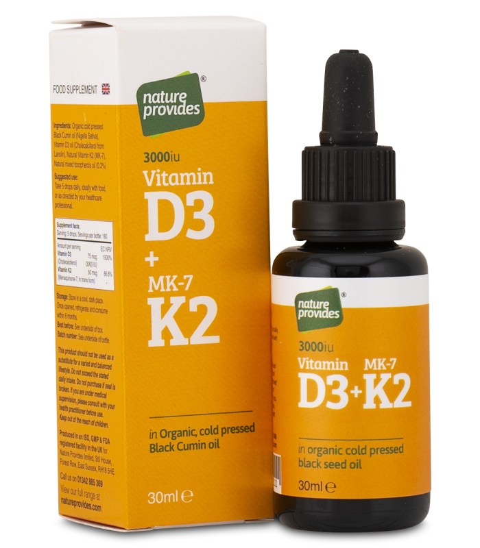 Nature Provides Vitamin D3+K2