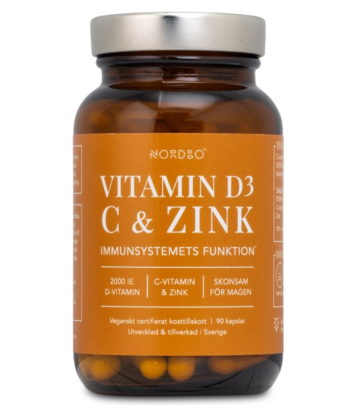 Nordbo Vegan D3, C-vitamin & Zink