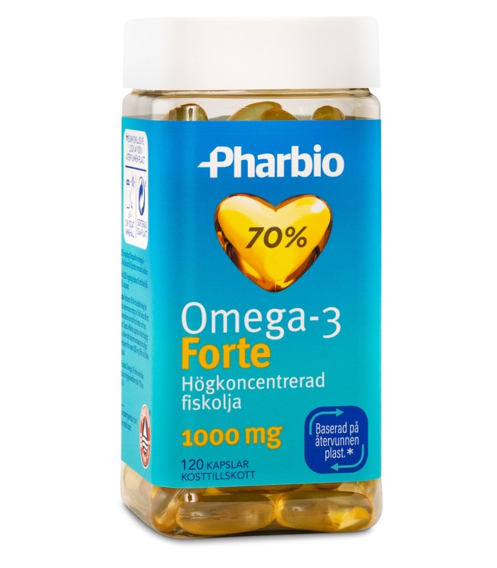 Pharbio Omega3 Forte Svenskt Kosttillskott