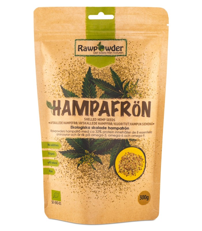 RawPowder Skalade Hampafrön