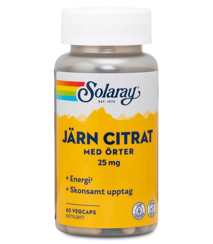 Solaray Järn Citrat - Kort Datum