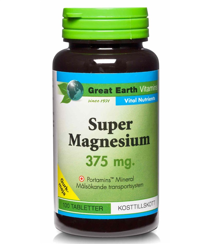 great earth super magnesium 100 tabletter great earth super magnesium 100 tabletter