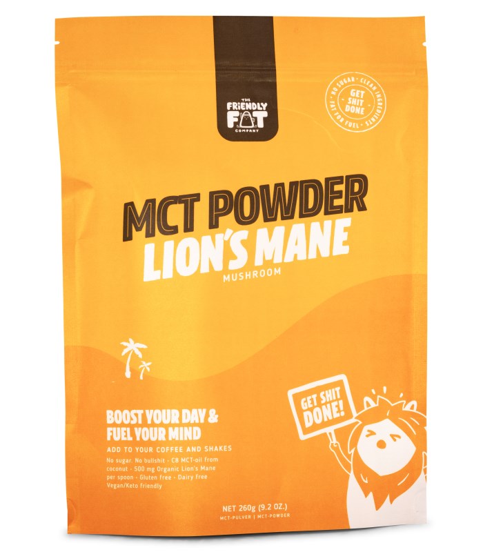The Friendly Fat Company C8 MCT-Pulver m Lions Mane Mushroom